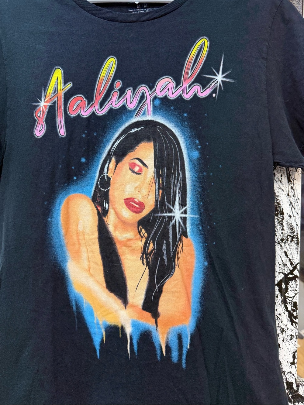 Aaliyah R&B Artist T-shirt Mens small black tee - Picture 2 of 4